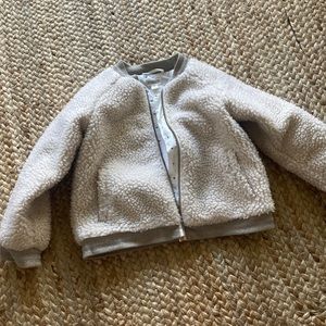 Gymboree faux sheep skin bomber jacket size 3
